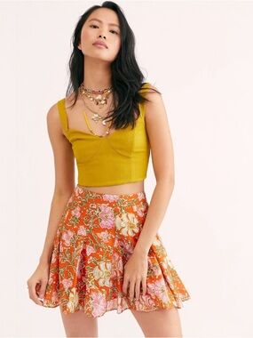 Free People End of The Island Godet Skirt
